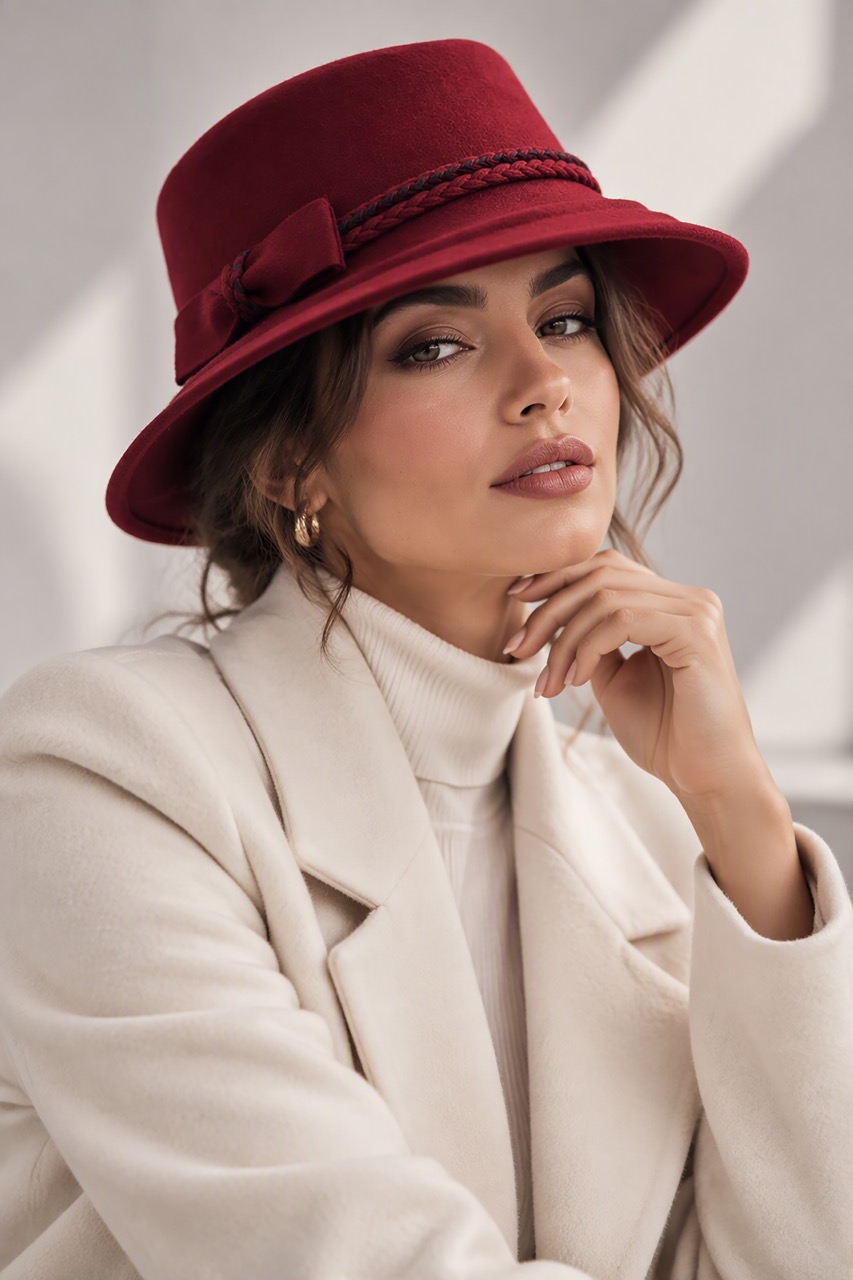 cappello colette rosso